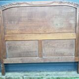 1950s solid oak headboard