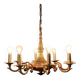 Lustre en bronze double patine à 8 bras de lumière