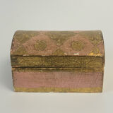 Florentine vintage box, pink and gold