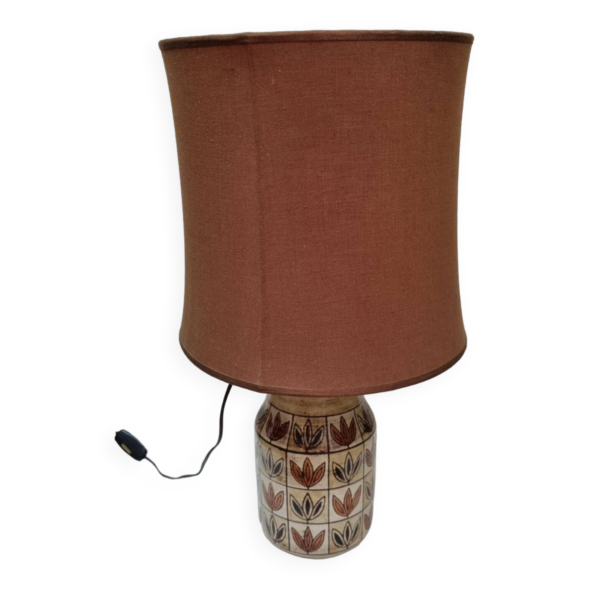 Ceramic lamp by jc Mallarmey, 1950