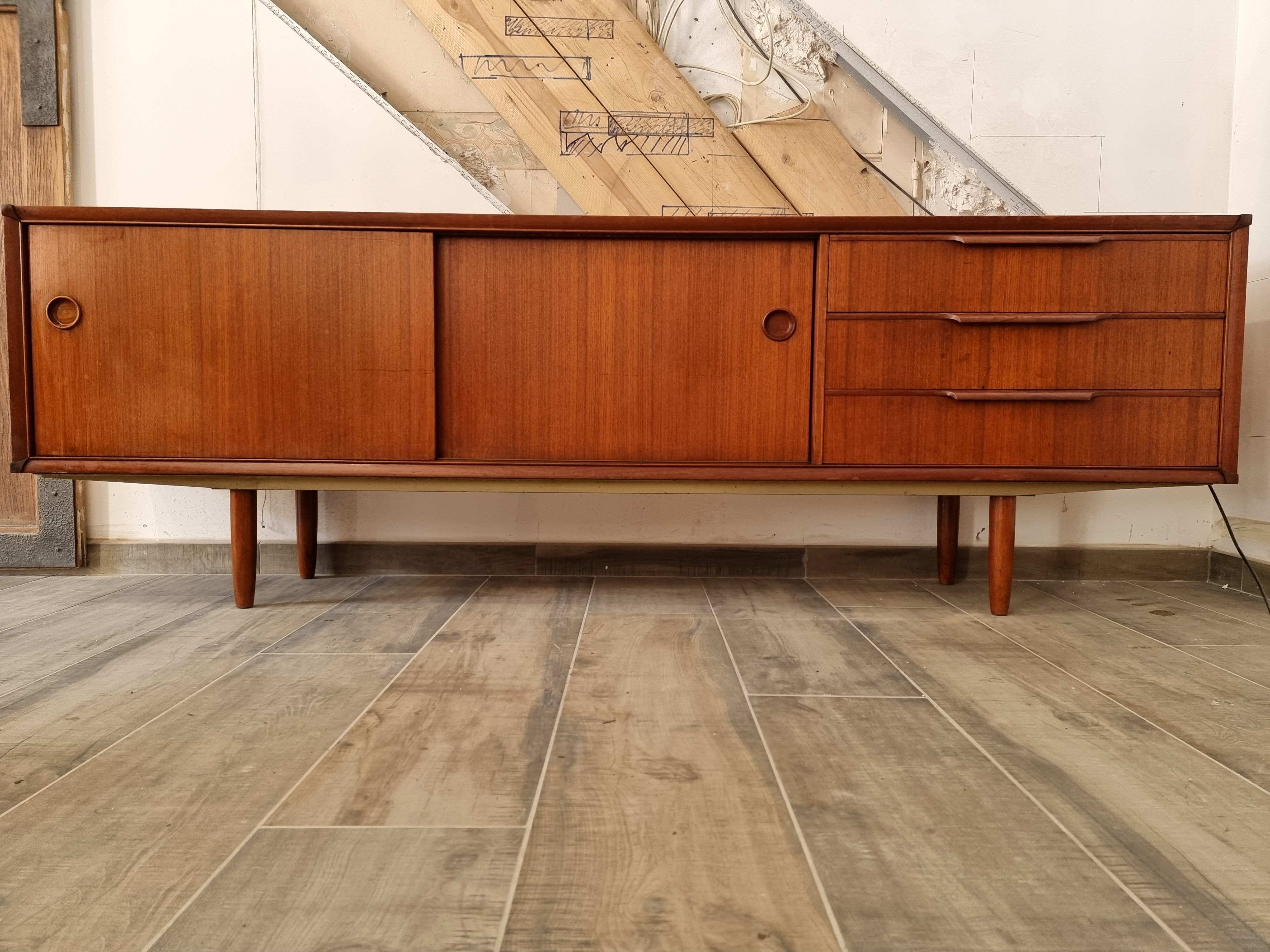 Vintage teak row 60 year