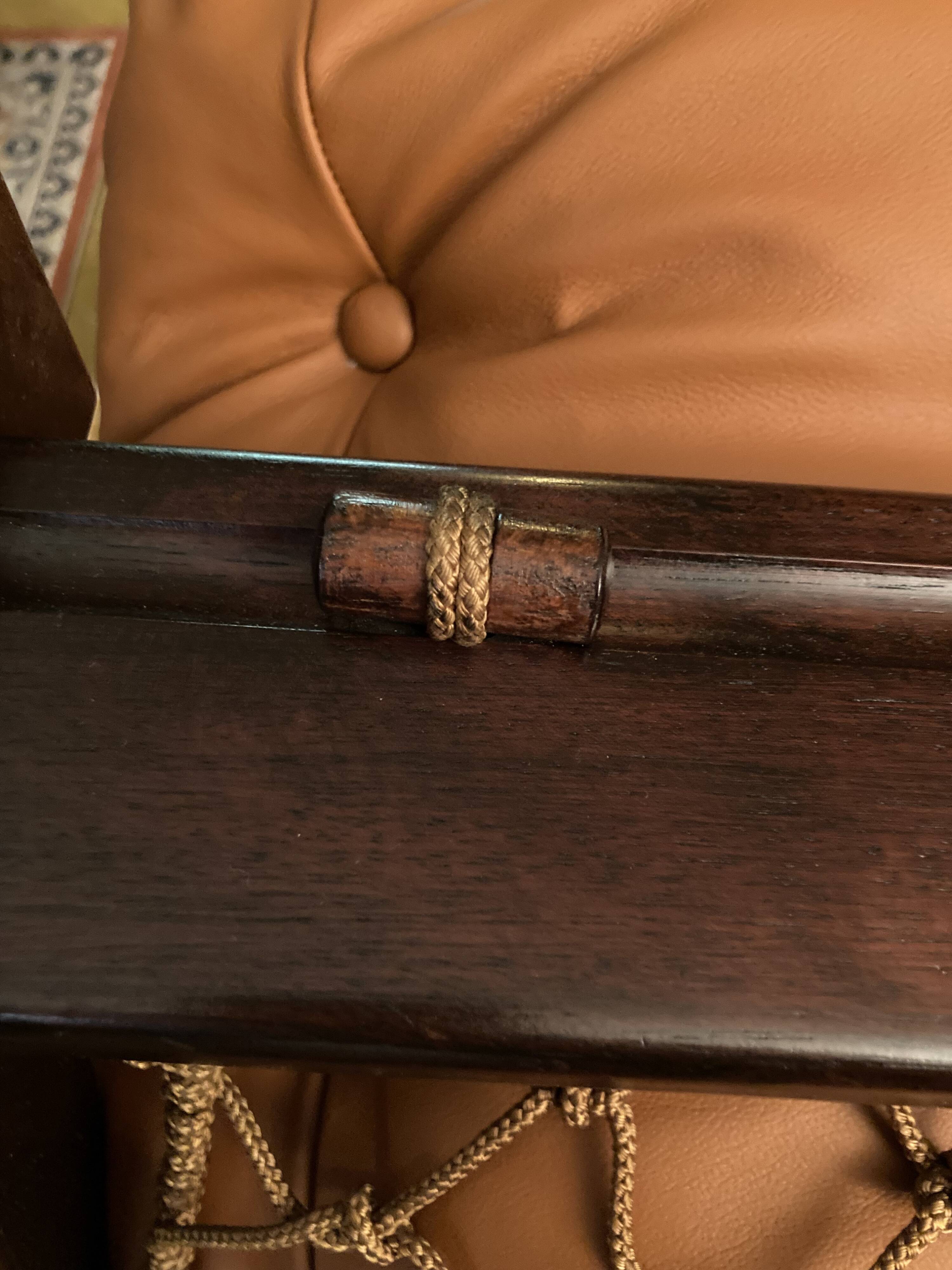 Rare set by JEAN GILLON, TIJUCA salon - 5 pieces - rosewood & leather