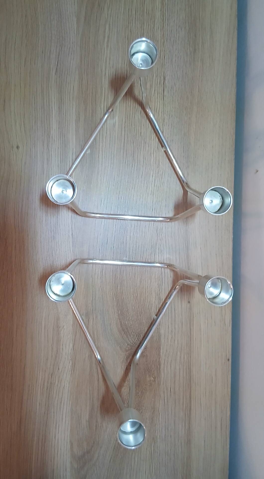 Pair of candlesticks Neptune collection new shapes Christofle 1959