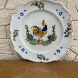 Beautiful decorative coq ceramic plate signed