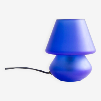 Blue mushroom lamp