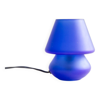 Blue mushroom lamp