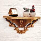 Louis XV-style gilded wooden shelf