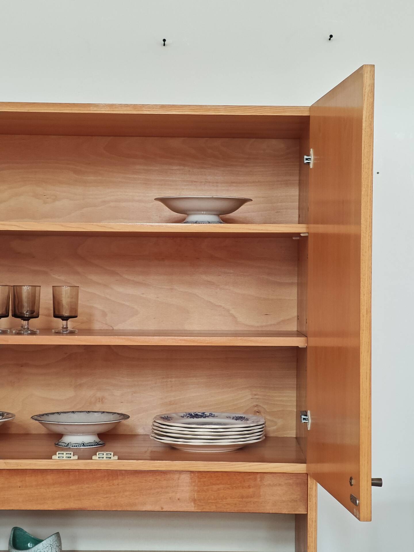 Antique high television cabinet, dresser cupboard by Drevotex Zamberk.