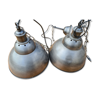 Series of two industrial style ceiling lights