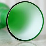 Green opaline soliflore vase 1960