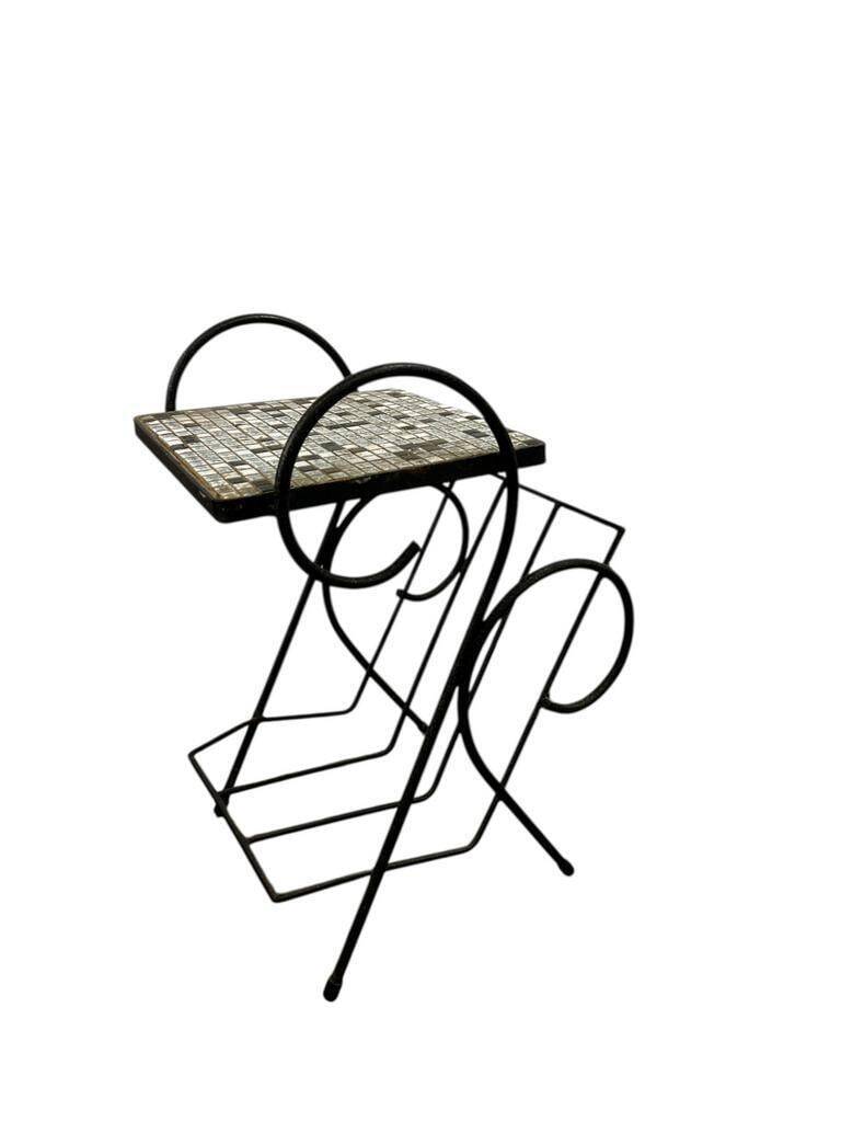 Vintage side table with tiles / plant table / bedside table