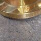 Vintage floor lamp with a gold base.