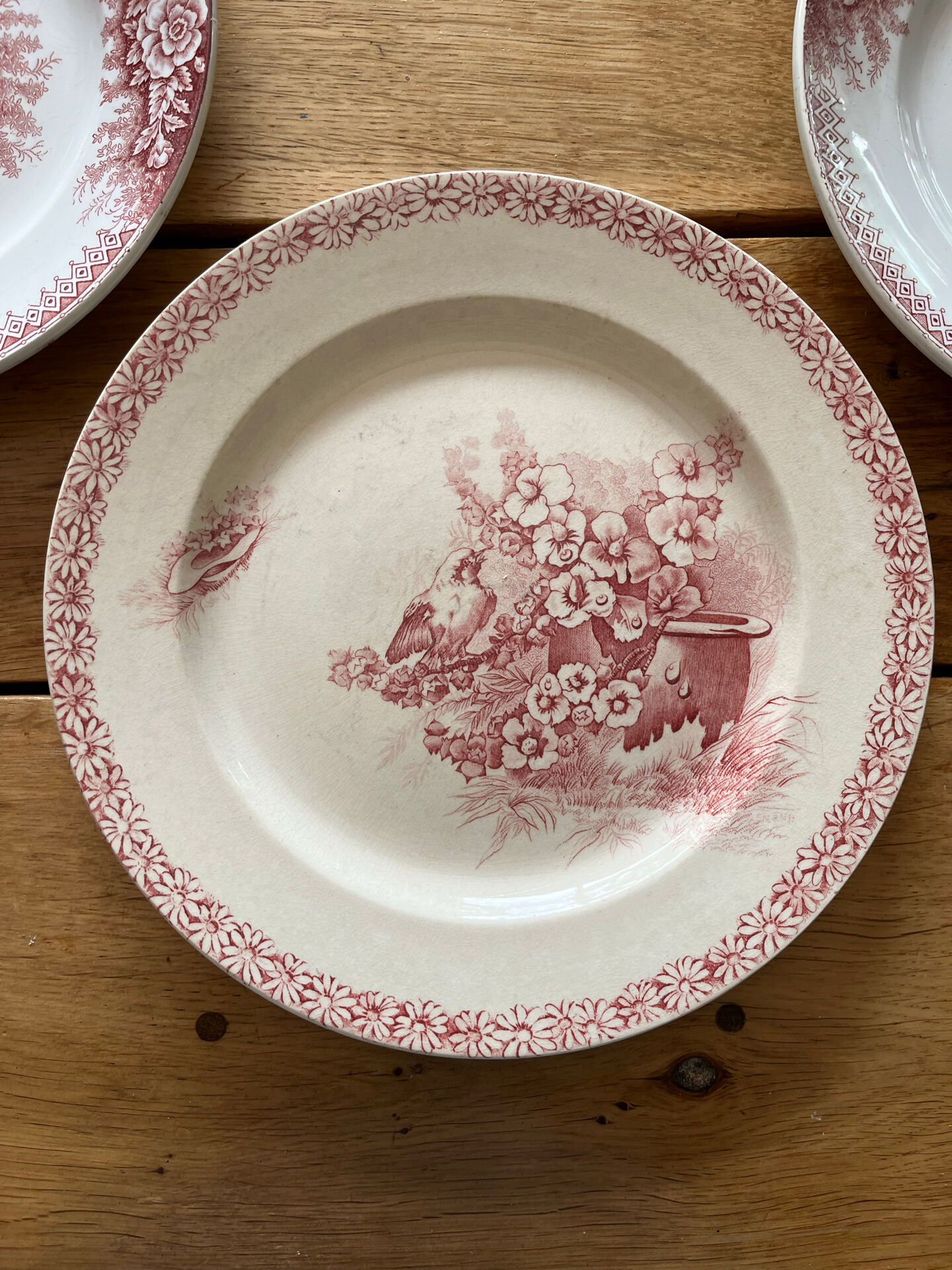 Assiettes dépareillées 