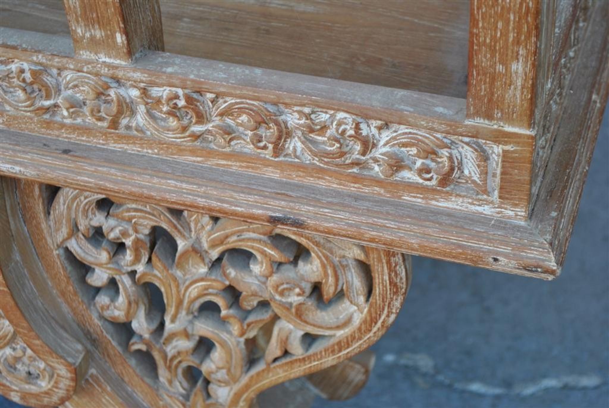 Chinese dignitary armchair in patinated oak