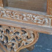Chinese dignitary armchair in patinated oak