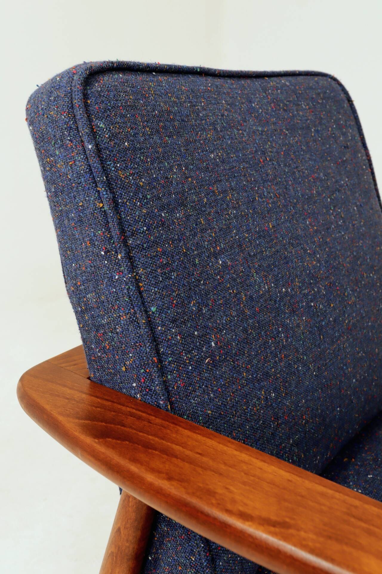 Two Mid Century Armchairs by M. Zieliński, Poland 1960, Navy Tweed