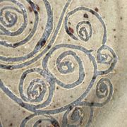 Mid-century modern Danish studio pottery bowl by Bente Lemche, 1960s.