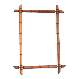 Miroir en bois imitation bambou 91x66 cm