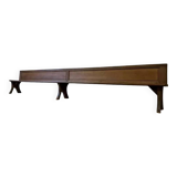 Banc d’église a dossiers panneautés époque XIX vers 1880
