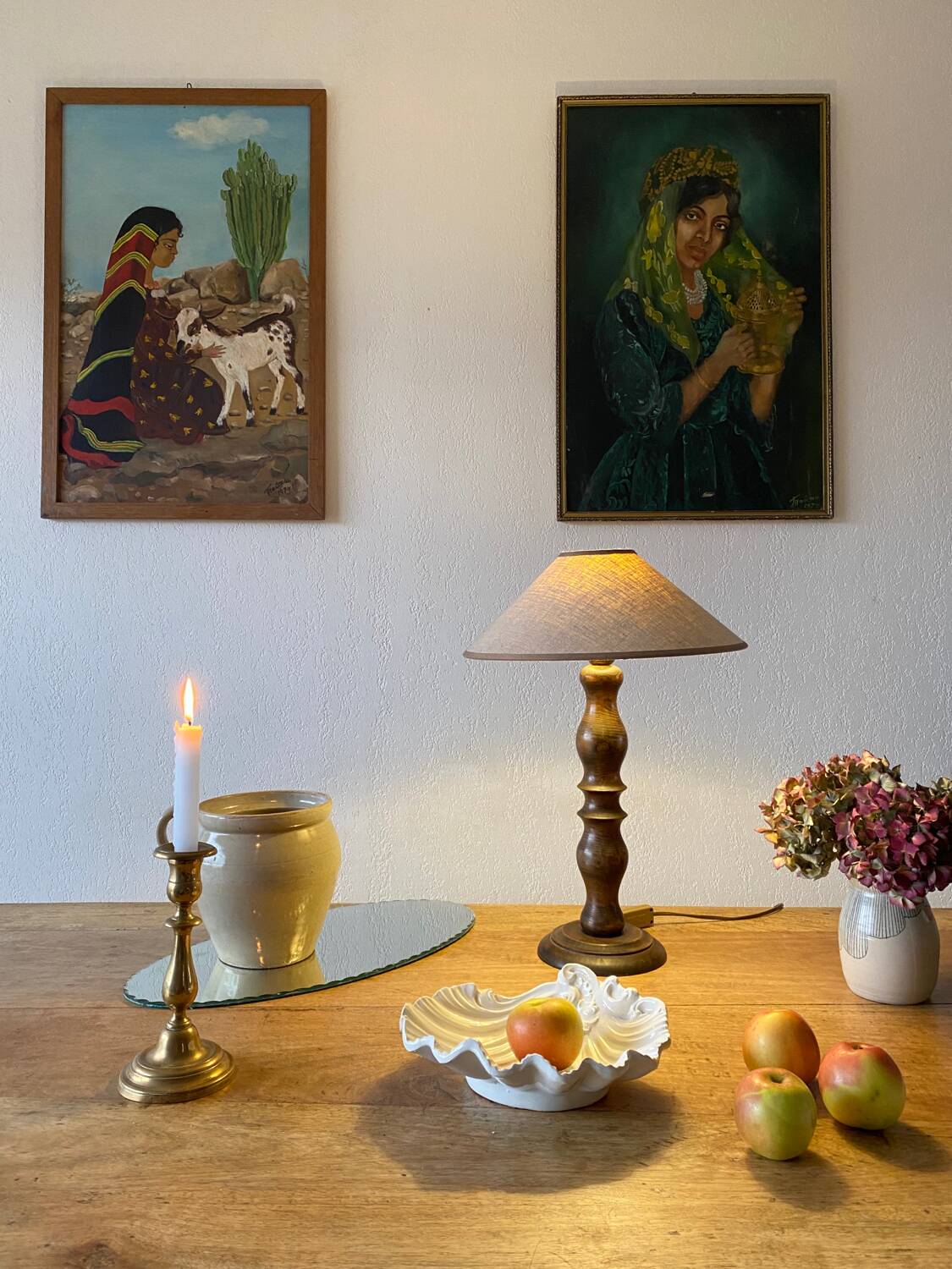 Orientalist painting on cardboard