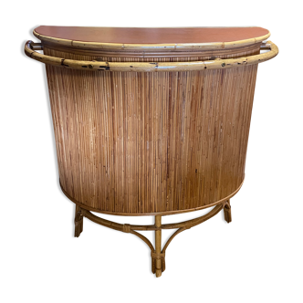 Rattan & bamboo bar vintage year 50/60
