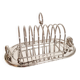 Silver-plated serving dish for foie gras, toast holder.