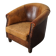 Vintage dutch cognac colored leather club chair