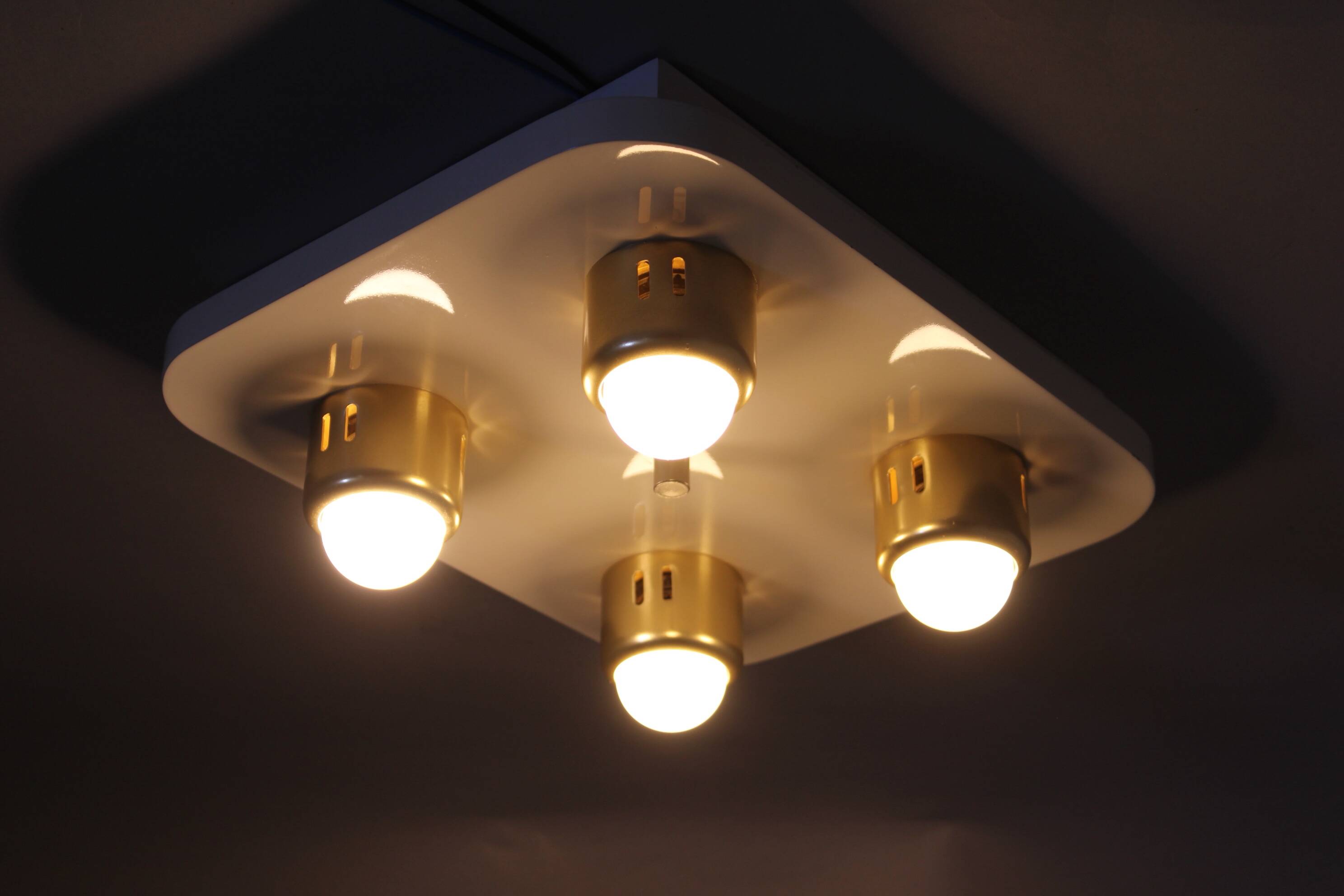 1970s Flush Mount Ceiling Light, Italy