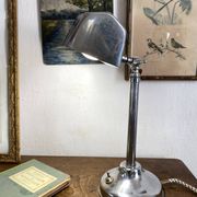 Art Deco industrial style chrome desk lamp – workshop lamp