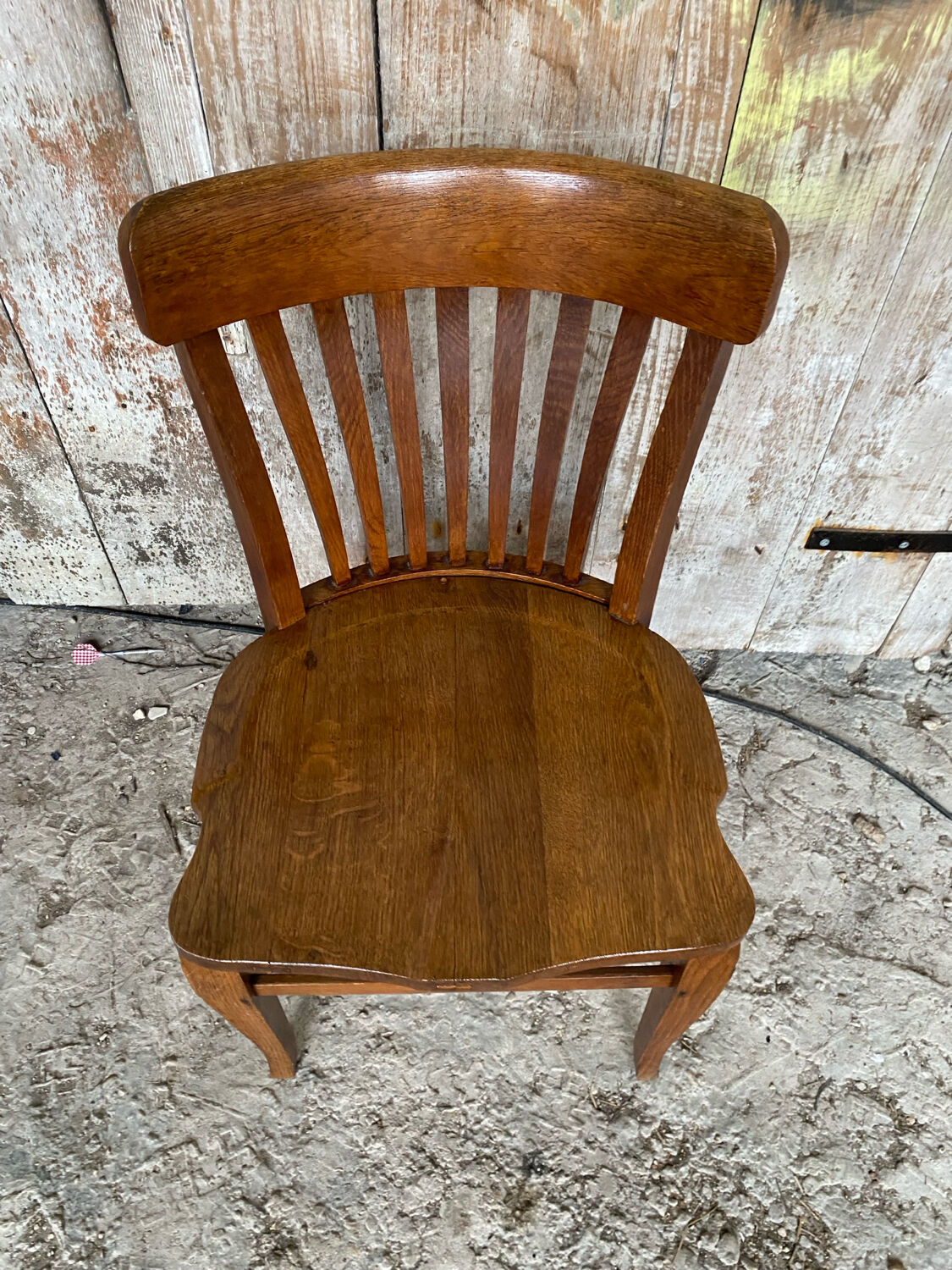 Vintage 1930s Solid Oak Office Chair