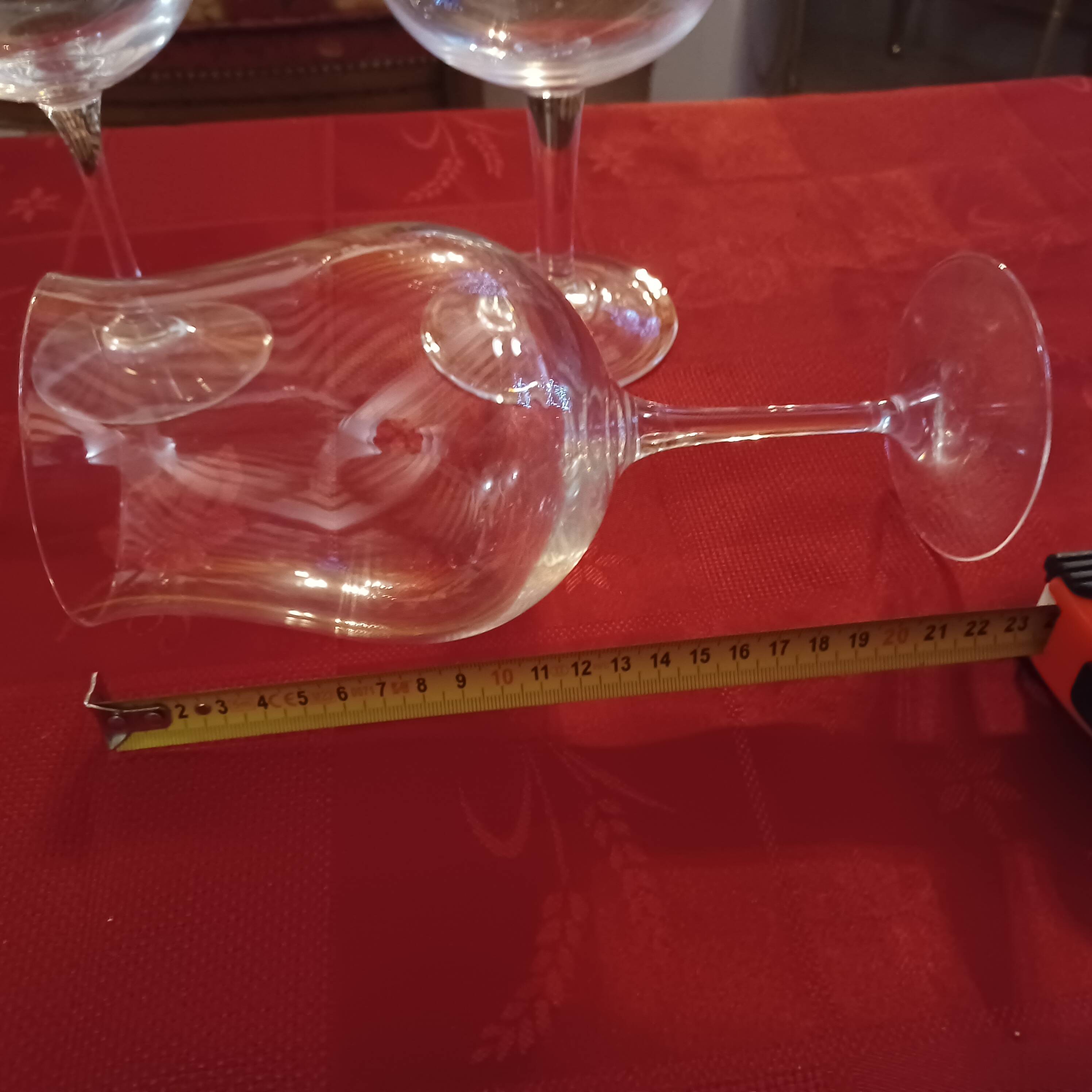 Large crystal glasses