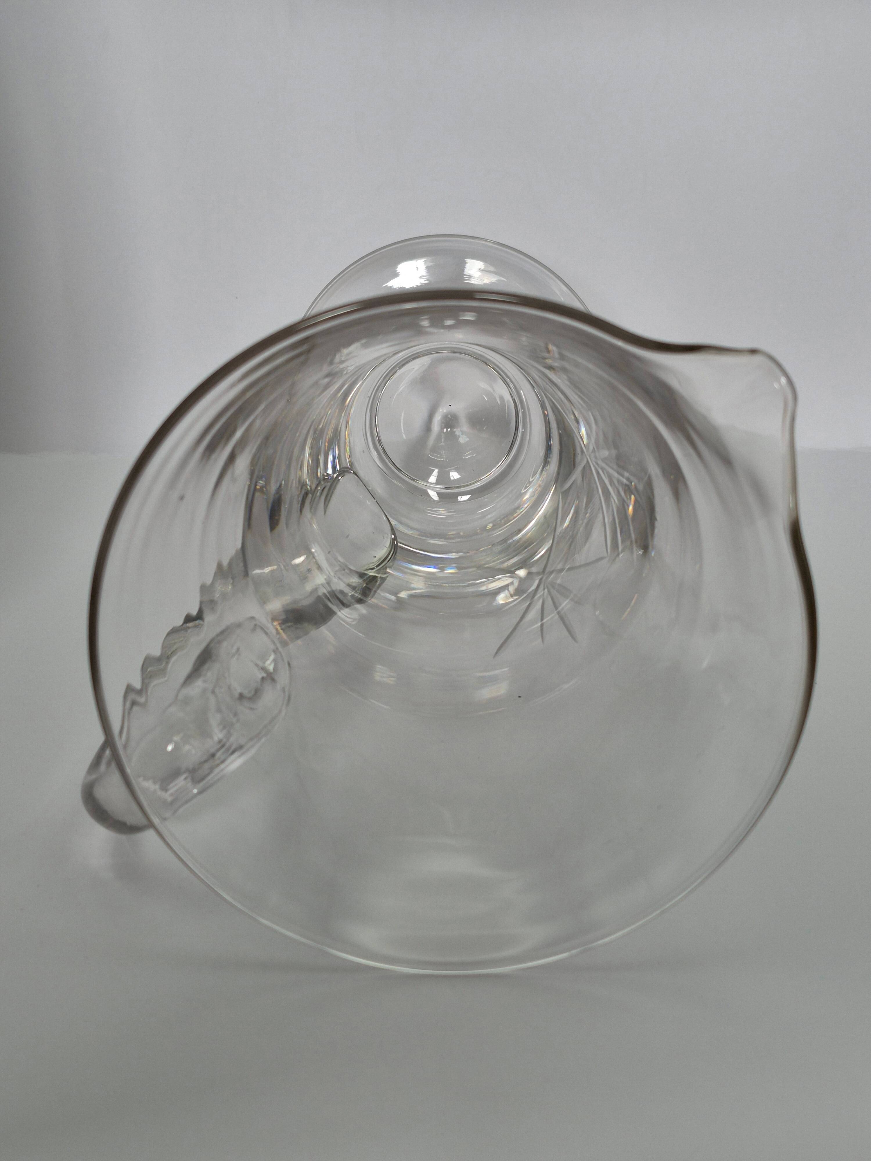 Cut crystal water jug from Fains – 21 cm – vintage