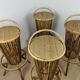 Rattan bar stools 60s