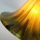 Vintage pendant lamp amber color acrylic and brass 1970s