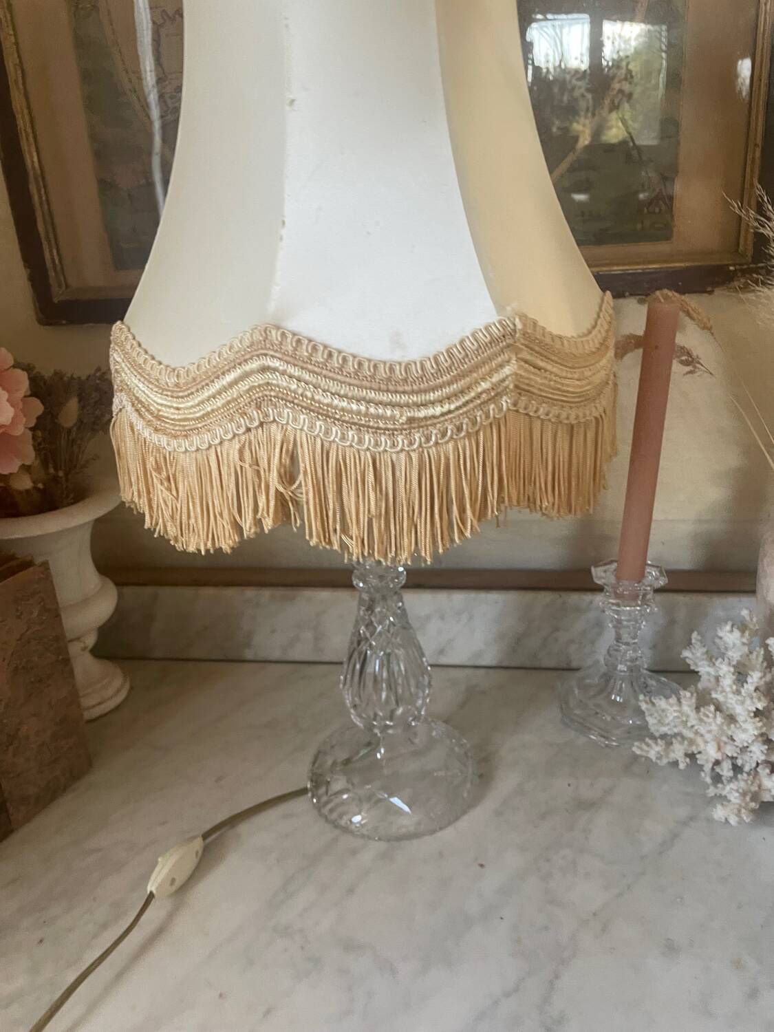 Vintage fringe lampshade
