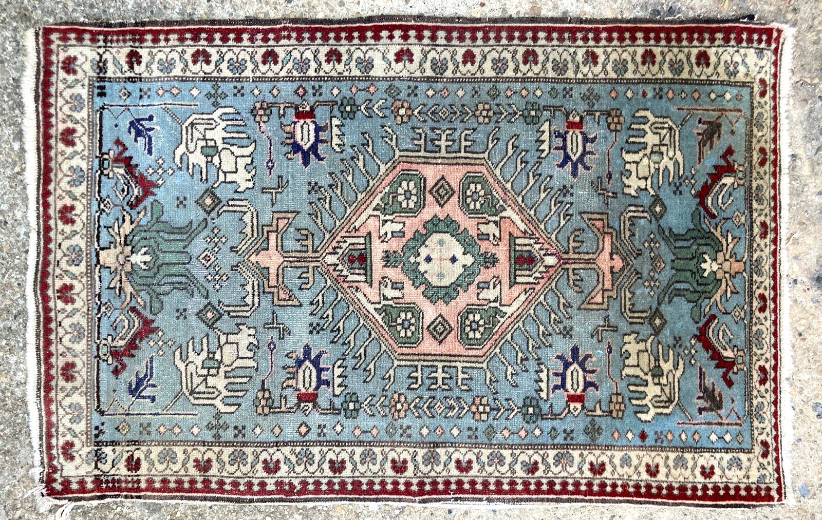 Old carpet, far east, 108x68 cm