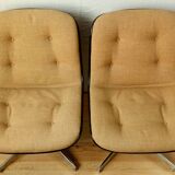 Pair of armchair 1970 steelcase Strafor by Randall Buck
