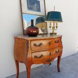 Louis XV chest of drawers in rosewood marquetry