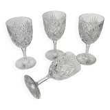 4 Saint-Louis crystal water glasses | Gavarni model | Early 20th century