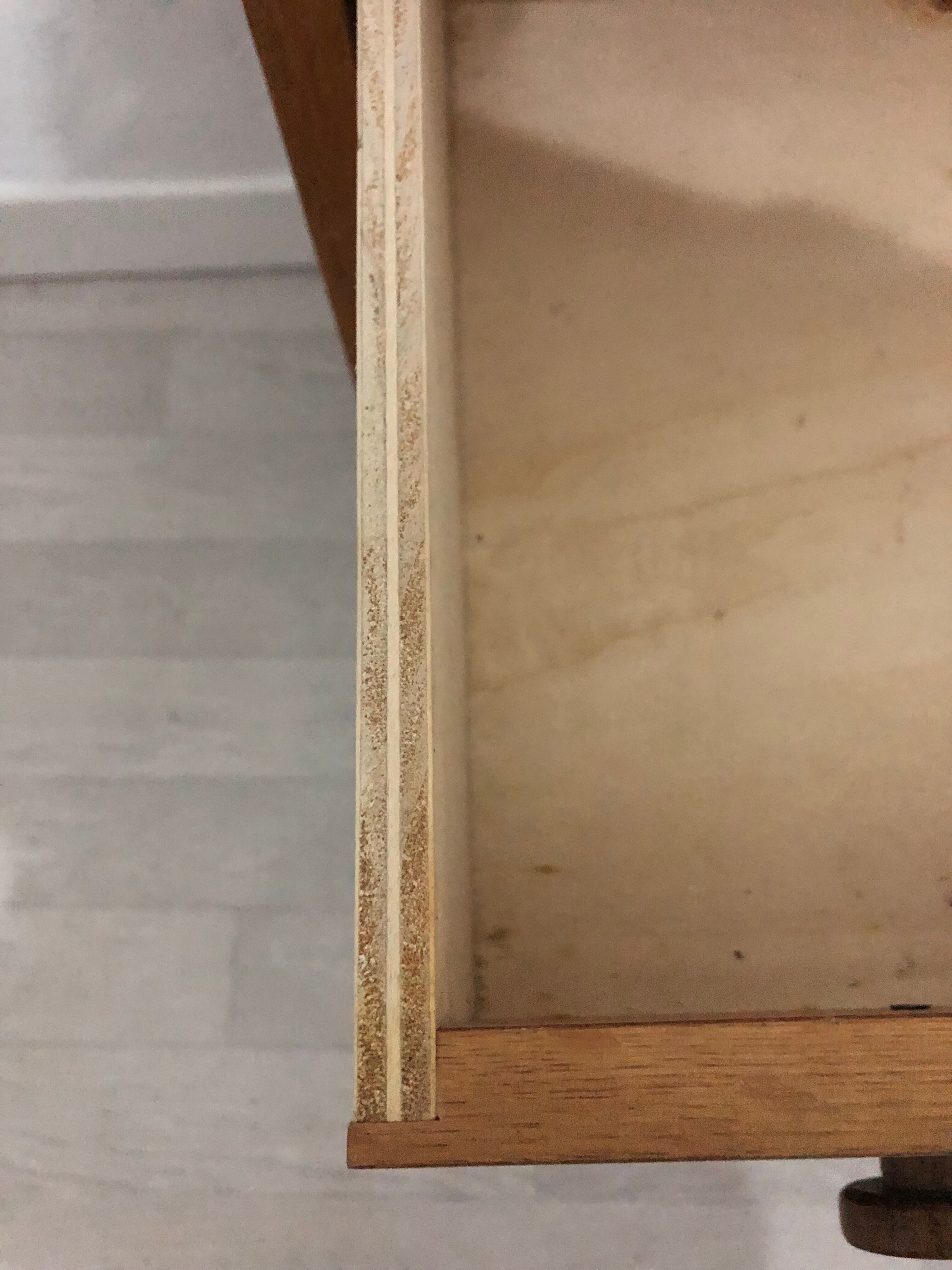 Chest of drawers 3 drawers vintage blond wood 60s