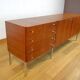 Mahogany Enfilade & Chrome Legs by Luigi Bartolini Vintage 1960