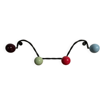 Coat hooks with 4 balls from the 1960s.