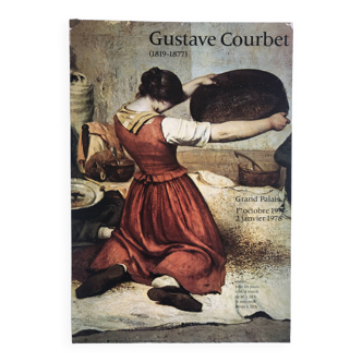 Gustave courbet, grand palais, 1977-78. original color poster