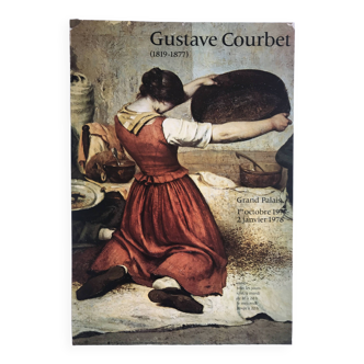 Gustave courbet, grand palais, 1977-78. affiche originale en couleurs