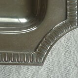 Presentation tray in silver metal