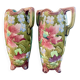Pair of Art Nouveau Teplitz vases, circa 1900 - Relief earthenware - Amphora style RStK