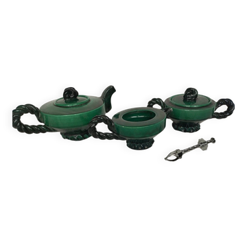 Vallauris green tea set – 1960s