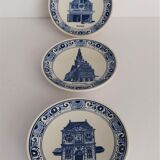 set of 3 decorative plates Delft