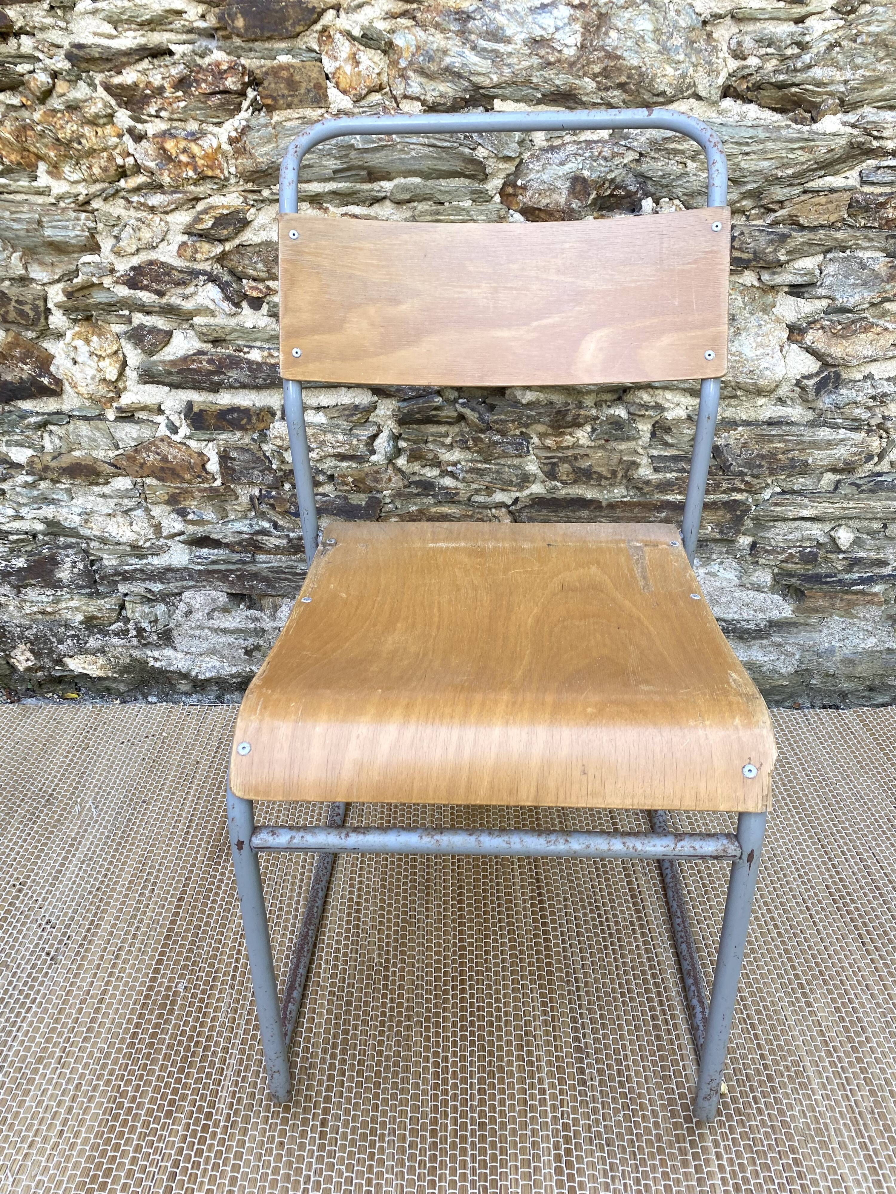 Remploy English industrial sled chairs from the 50s and 60s