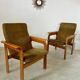 Set of 2 bridge armchairs from the 70s design Bruno Rey vintage solid beech